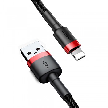 Baseus Kabel Cafule USB na Lightning 2.4A 1m Červenočerný