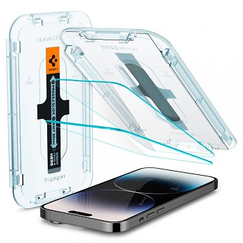 Spigen Glas.tR EZ-FIT 2 kusy iPhone 14 Pro Průhledné