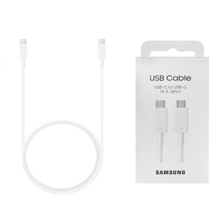 Levně Samsung Kabel EP-DX510JWEGEU Type-C Type-C 5A 1.8m Bílý