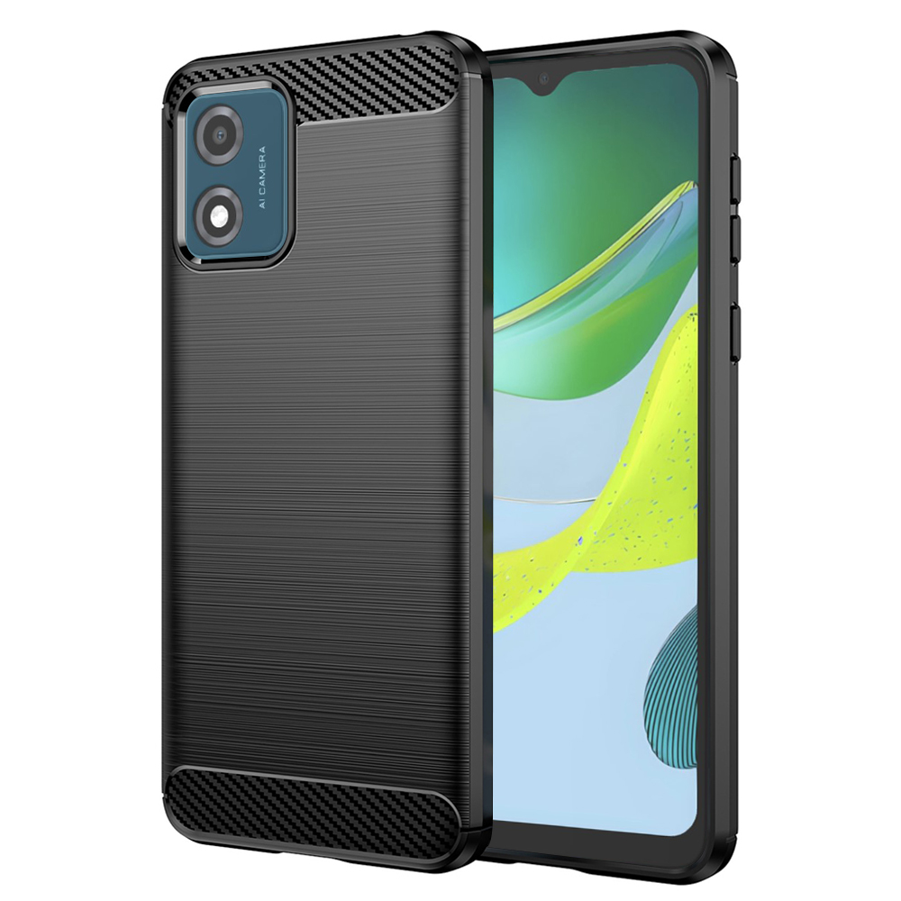 Levně Techsuit Karbon Silikon Motorola Moto E13 Černý