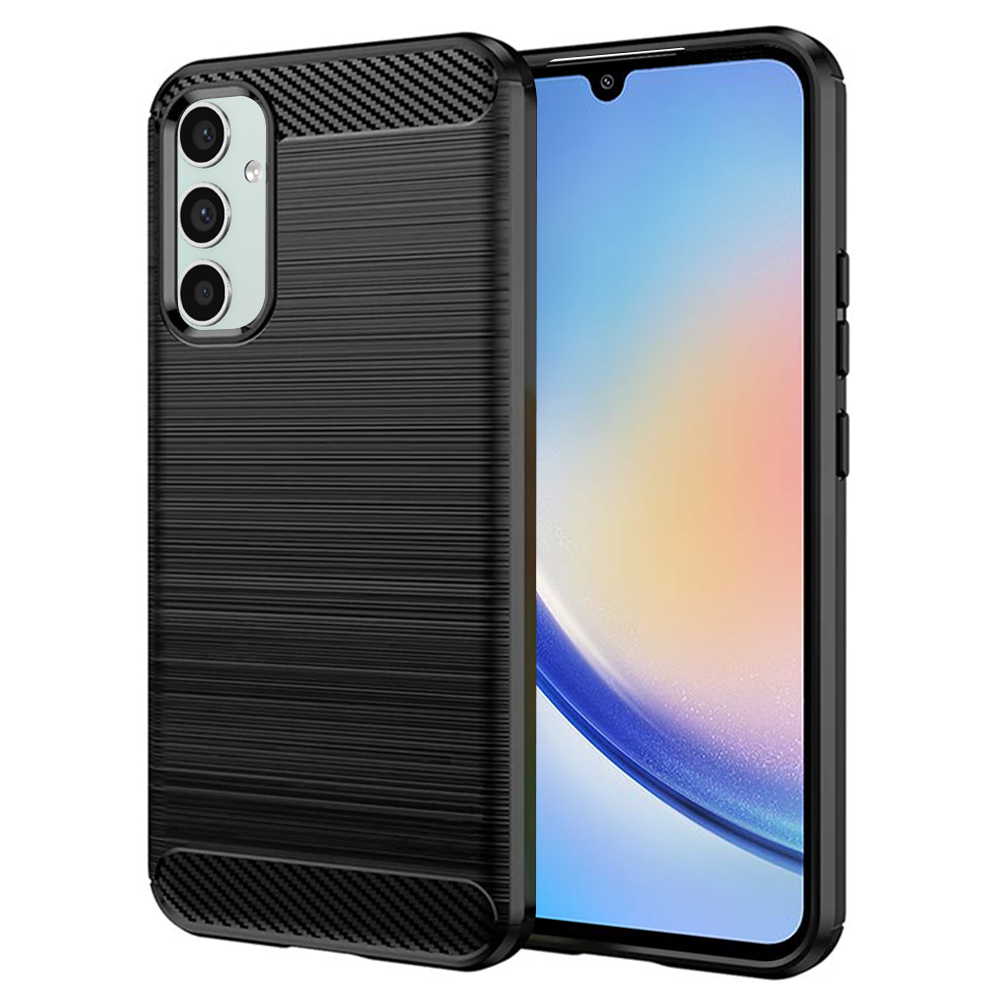 Levně Techsuit Karbon Silikon Samsung Galaxy A34 5G Černý