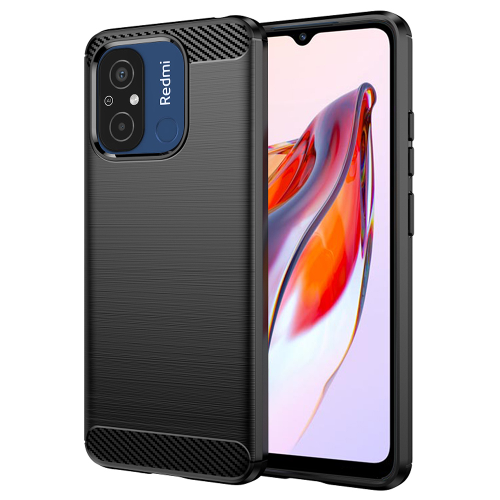 Techsuit Karbon Silikon Xiaomi Redmi 12C Black