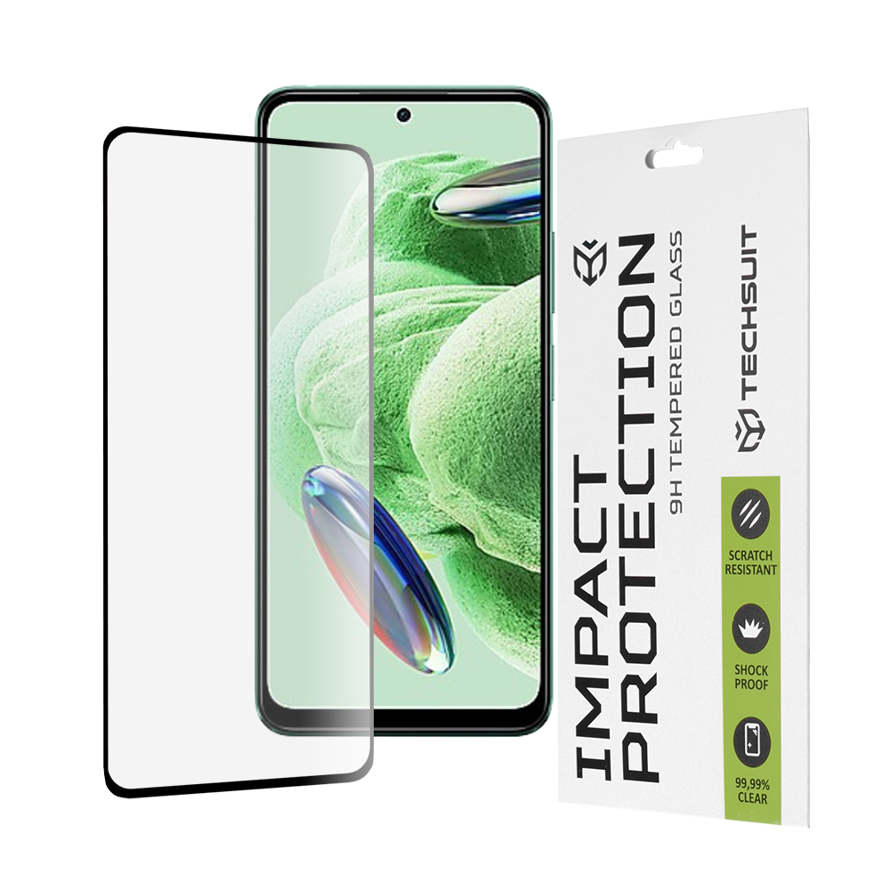 Levně Techsuit 111D Celoplošné sklo Xiaomi Redmi Note 12 5G 4G Poco X5 Black