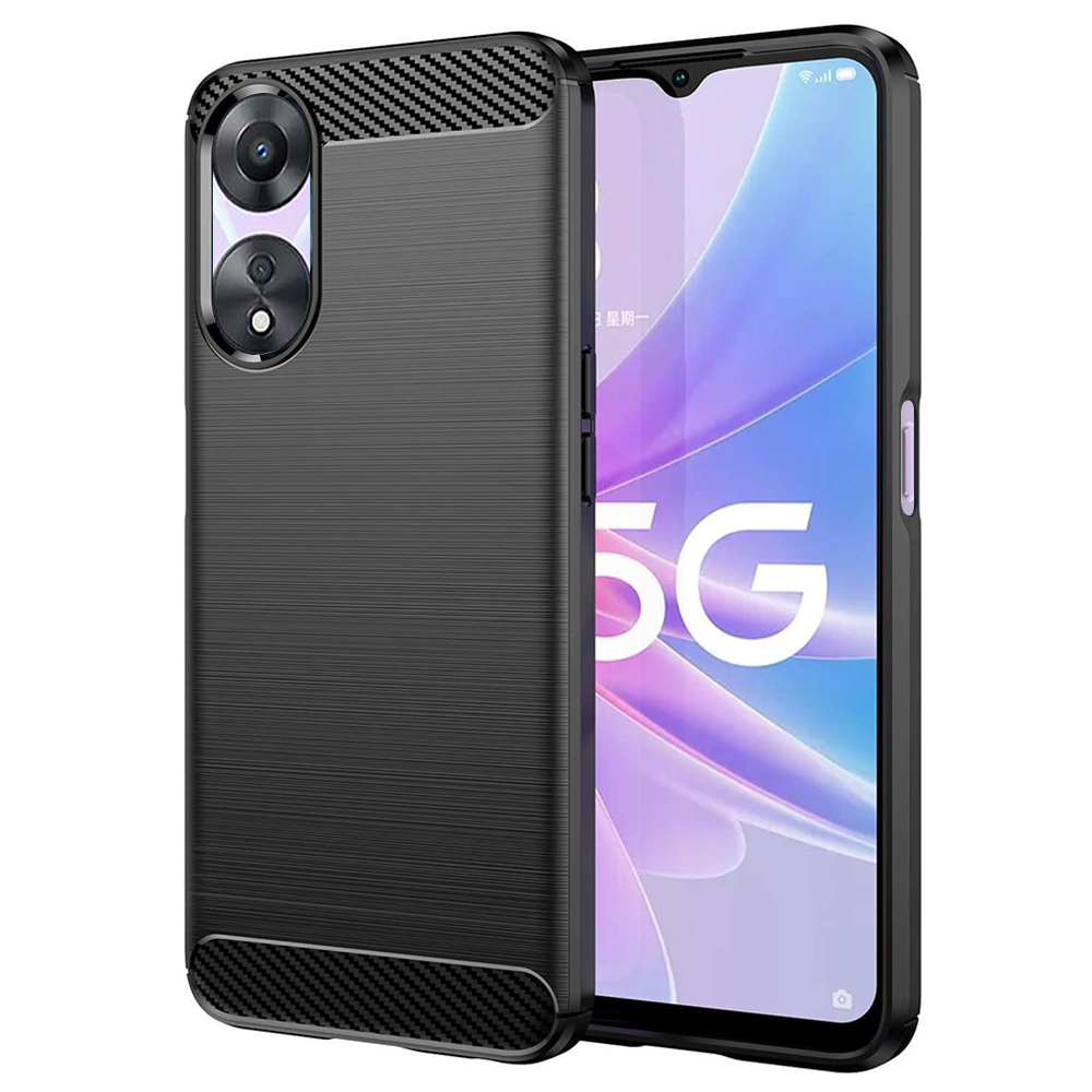 Levně Techsuit Karbon Silikon Oppo A58 5G A78 5G Černá