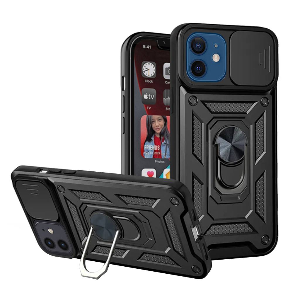 Levně Techsuit CamShield řada iPhone 12 iPhone 12 Pro černá