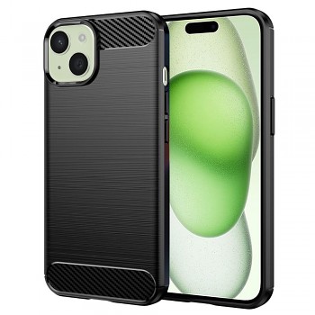 Techsuit Karbon Silikon Kryt iPhone 15 Plus Černý