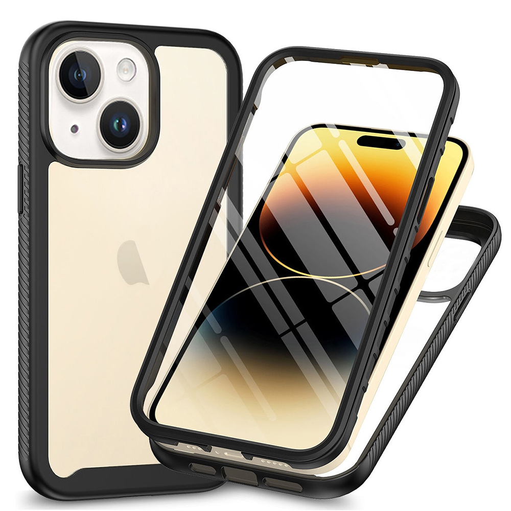 Levně Techsuit Defense360 Pro Ochranné sklo iPhone 15 Plus Černá