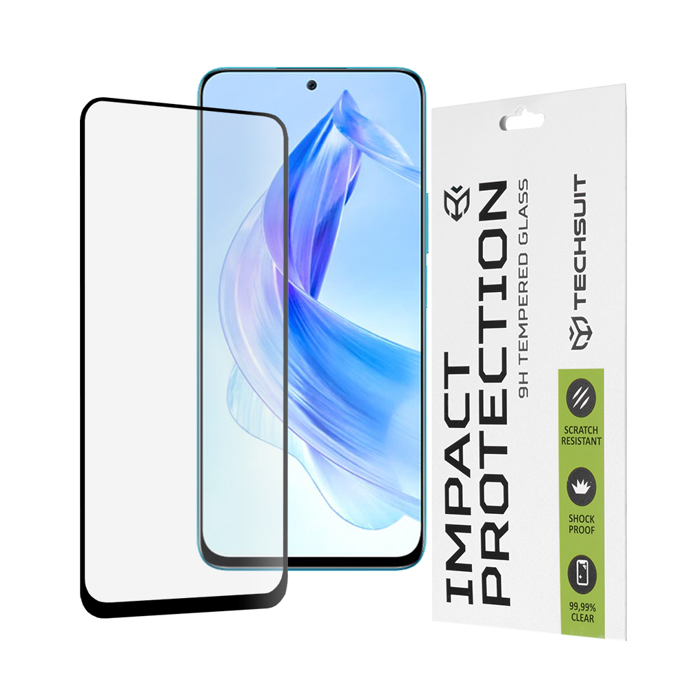 Levně Techsuit 111D Celoplošné Celolepicí Sklo Honor 90 Lite Černé