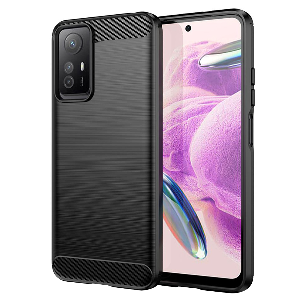 Levně Techsuit Karbon Silikon Xiaomi Redmi Note 12S Černý