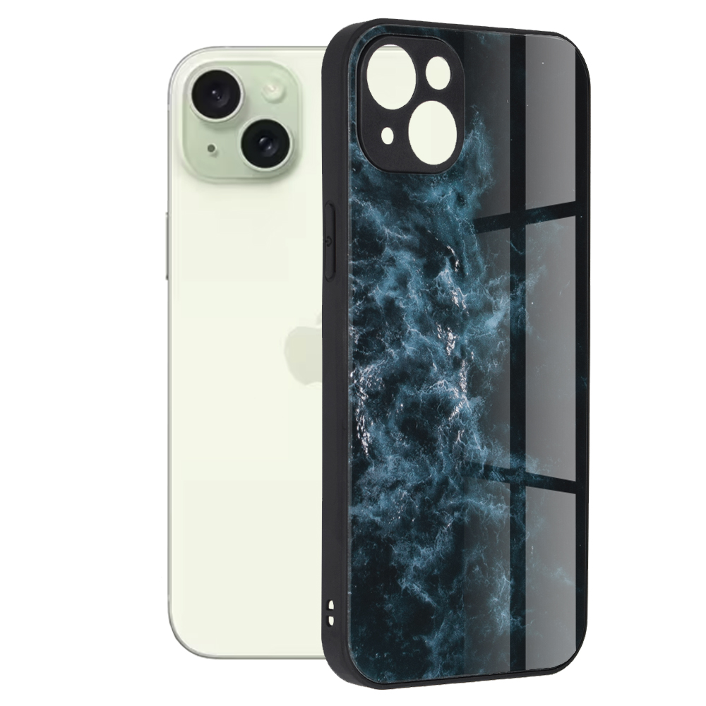 Levně Techsuit Série Glaze iPhone 15 Plus Modrá mlhovina