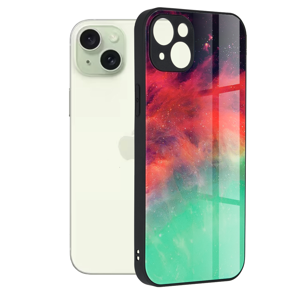 Levně Techsuit Série Glaze iPhone 15 Plus Ohnivý oceán