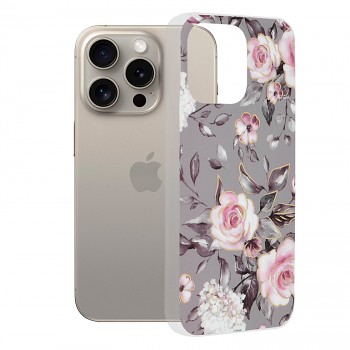 Techsuit Marble Series iPhone 15 Pro Max Bloom of Ruth Gray