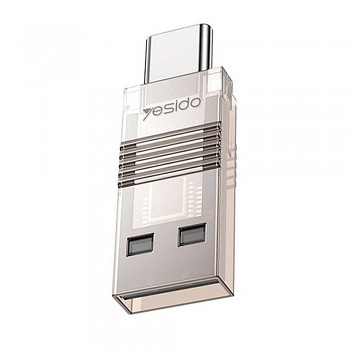 Yesido Čtečka karet GS21 USB-C TF 480Mbps Průhledná