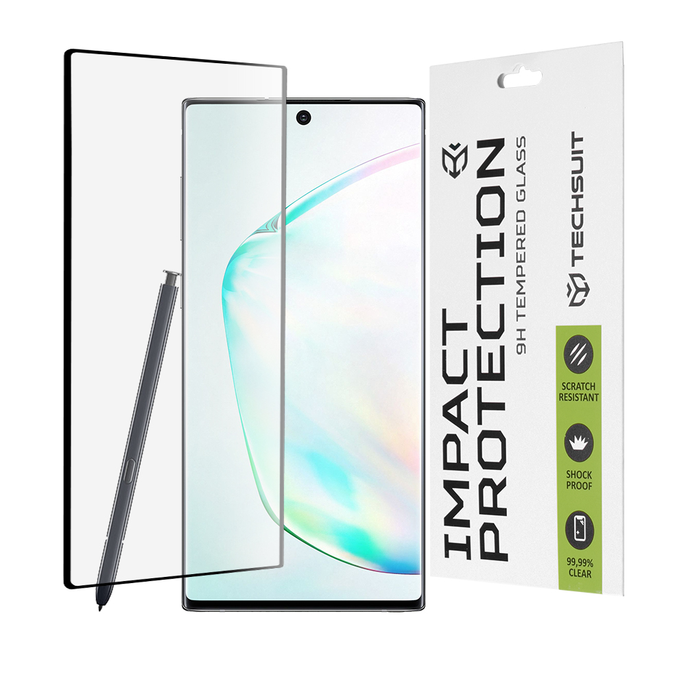 Levně Techsuit 111D Celoplošné 3D sklo Samsung Note 10 Plus Black