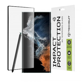 Techsuit 111D 3D celoplošné sklo Samsung Galaxy S22 Ultra 5G Black