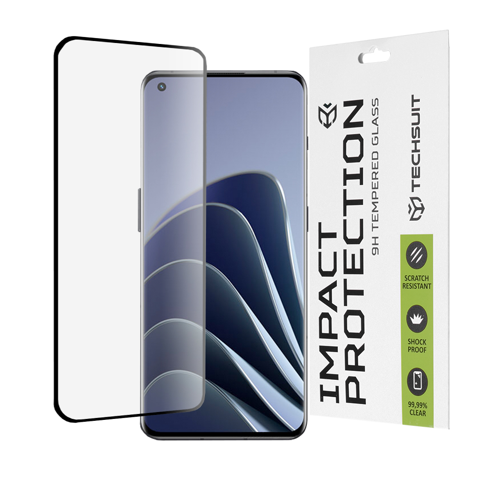 Techsuit 111D Celoplošné 3D lepené sklo OnePlus 10 Pro 11 Black
