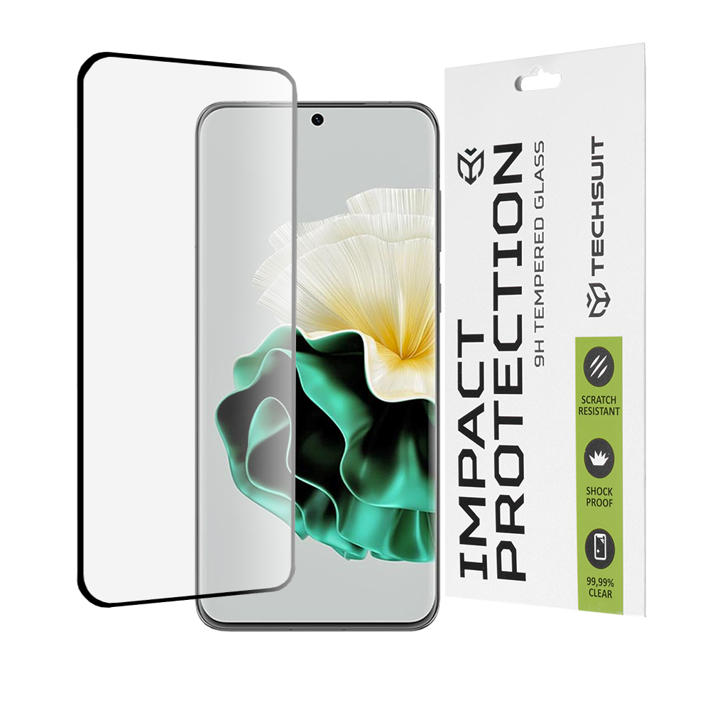 Levně Techsuit 111D Celoplošné 3D zakřivené sklo Huawei P60 Black