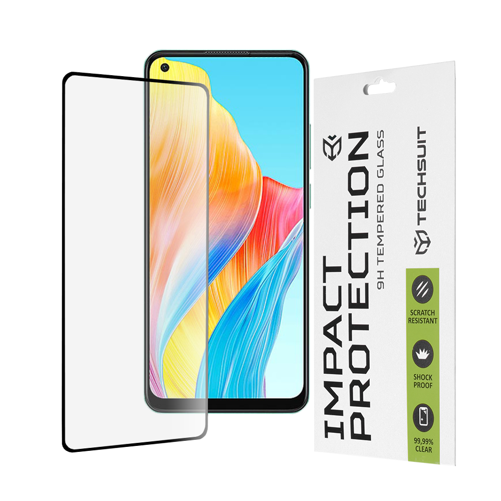 Levně Techsuit 111D Celoplošné sklo lepidlo Oppo A78 4G Black