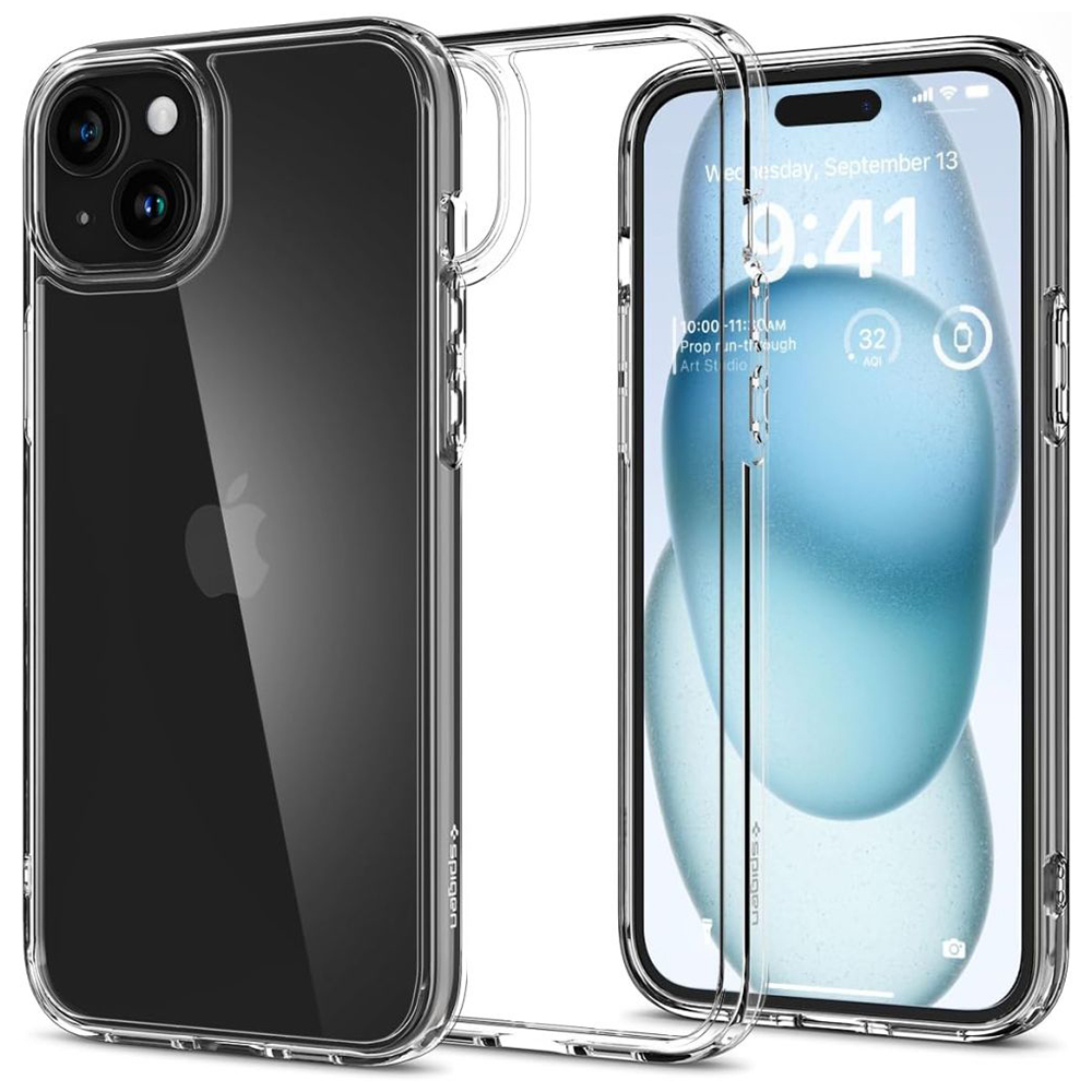 Levně Spigen Ultra Hybrid iPhone 15 Průhledný