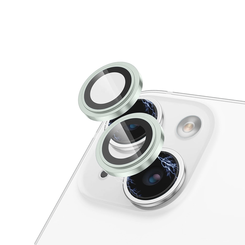 Levně Lito S+ Ochranné sklo kamery iPhone 15 iPhone 15 Plus Zelená