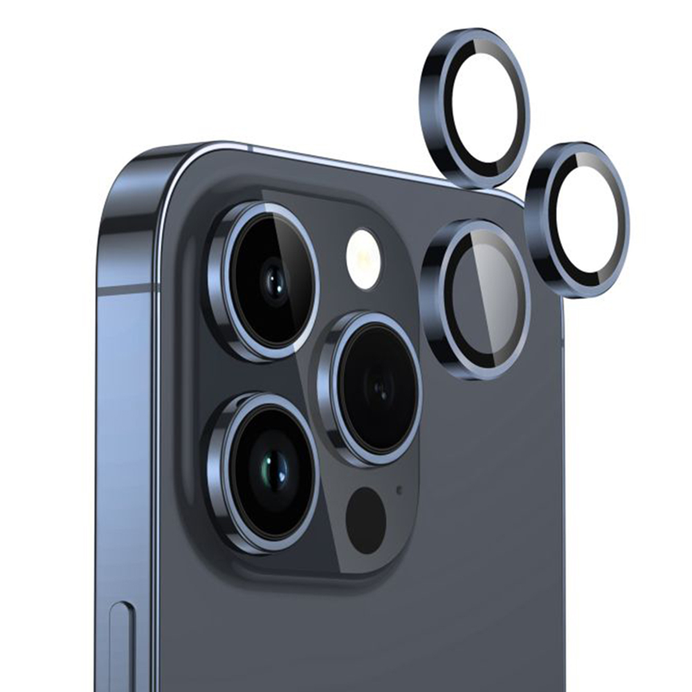 Levně Lito S+ Sklo kamery iPhone 15 Pro 15 Pro Max Blue Titanium