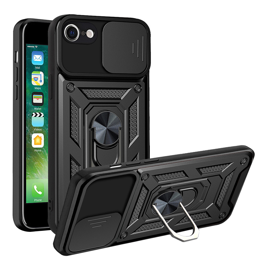 Levně Techsuit Kryt CamShield iPhone 7 8 SE 2 2020 SE 3 2022 Černá