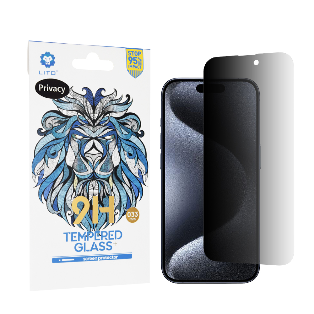 Levně Lito 2.5D Klasické sklo iPhone 15 Pro Privátní