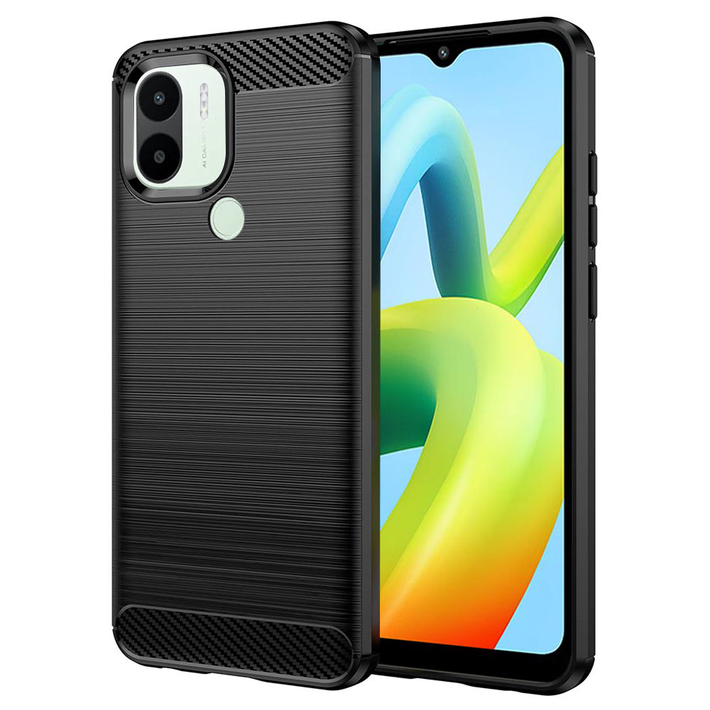 Levně Techsuit Karbon Silikon Xiaomi Redmi A1+ A2+ Černý