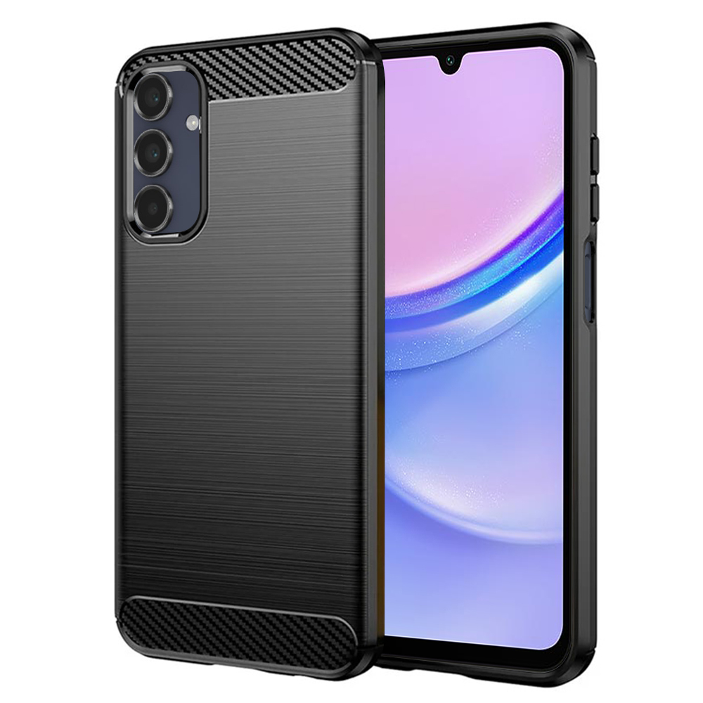Levně Techsuit Karbon Silikon Samsung Galaxy A15 4G A15 5G Černý