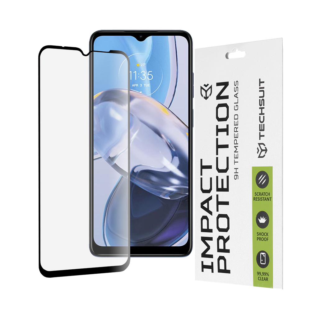 Levně Techsuit 111D Celoplošné sklo Motorola Moto E22 E22i E13 Black