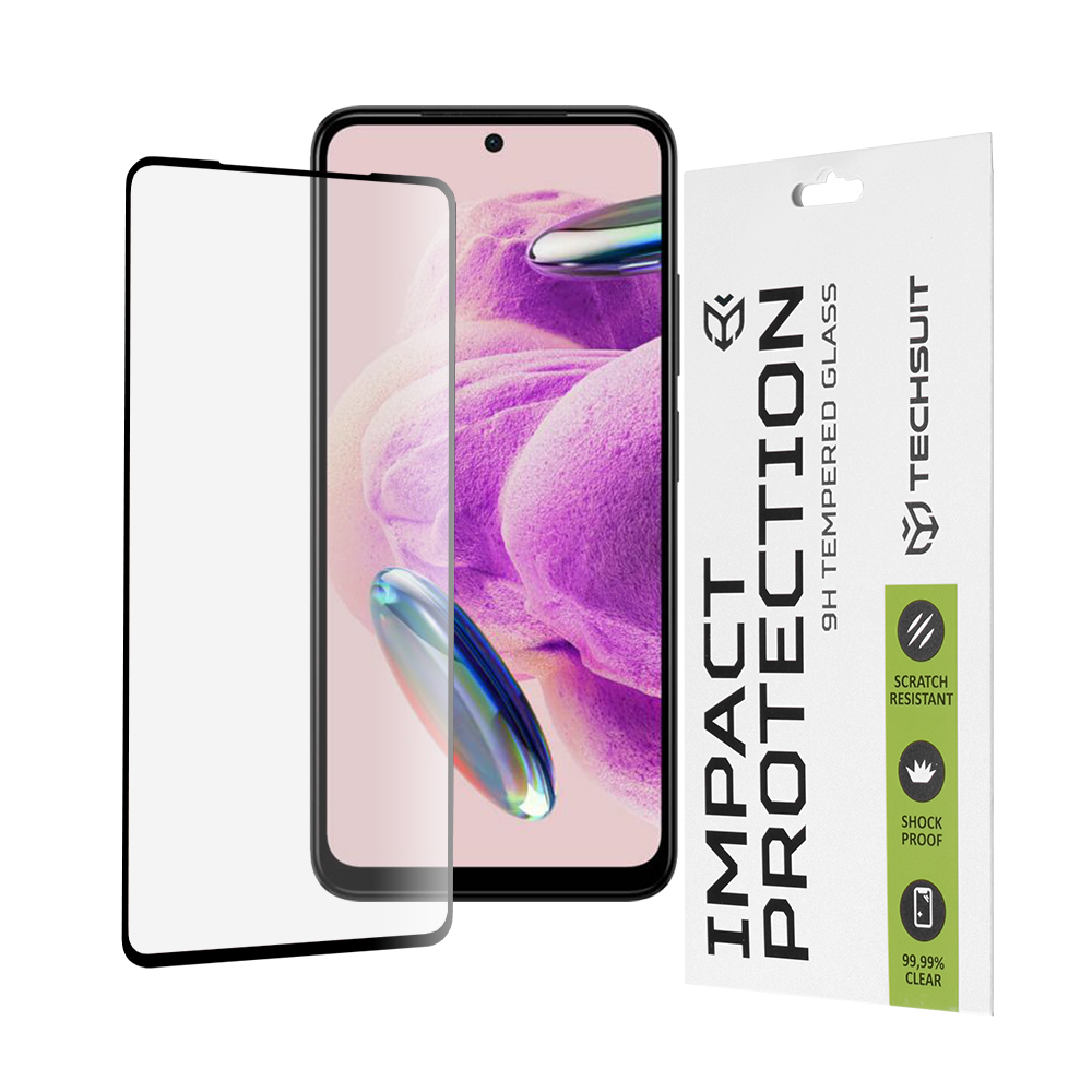Levně Techsuit 111D Celoplošné Lepení Sklo Xiaomi Redmi Note 12S Černá