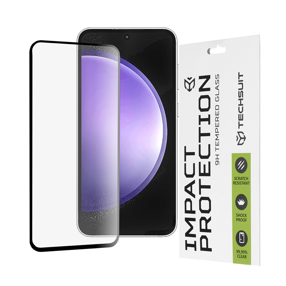 Techsuit 111D Celoplošné Celolepicí Sklo Samsung Galaxy S23 FE Black