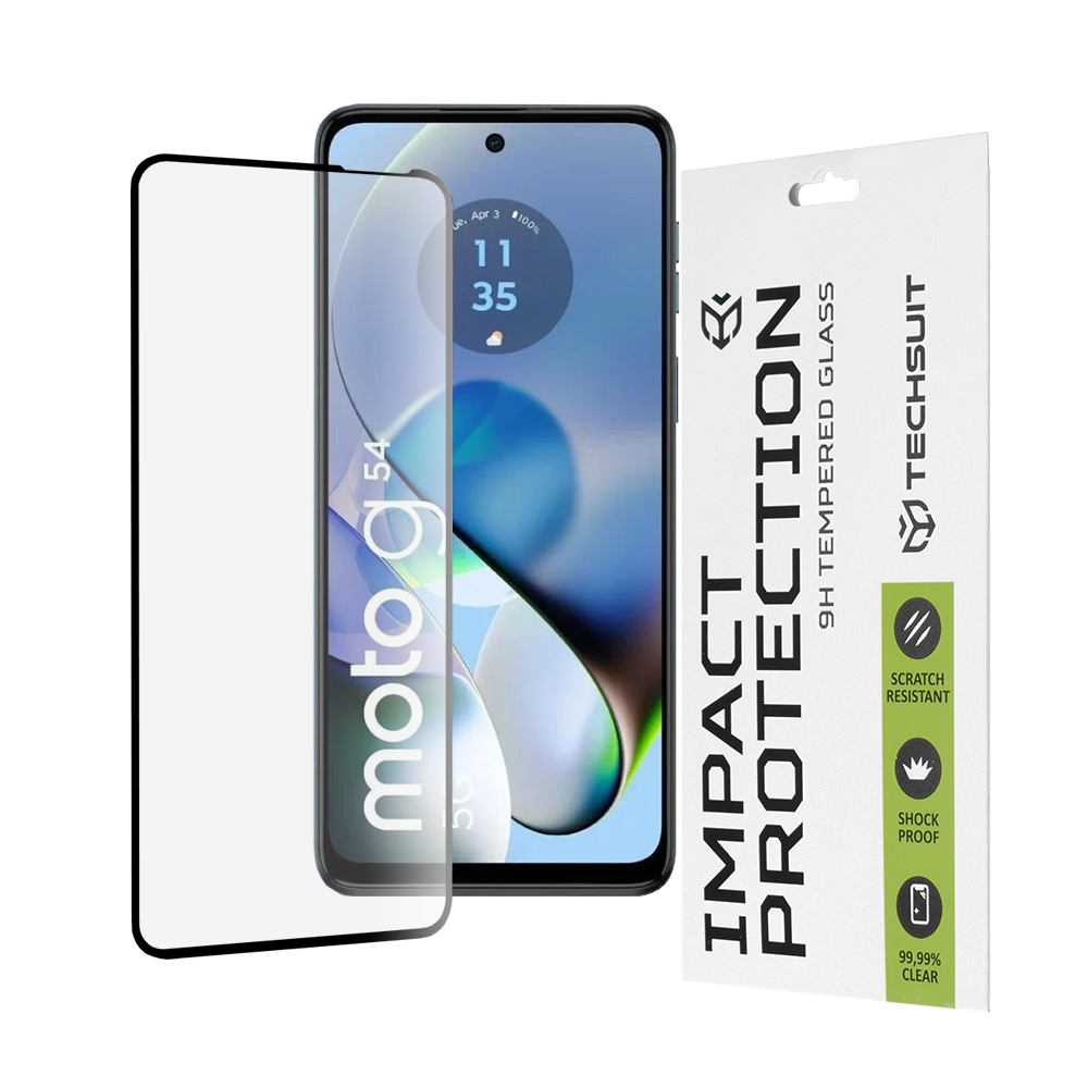 Levně Techsuit 111D Celoplošné Lepené Sklo Motorola Moto G14 G54 G64 Černé