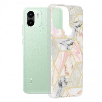 Techsuit Mramorová série Xiaomi Redmi A1+ A2+ Růžový hex