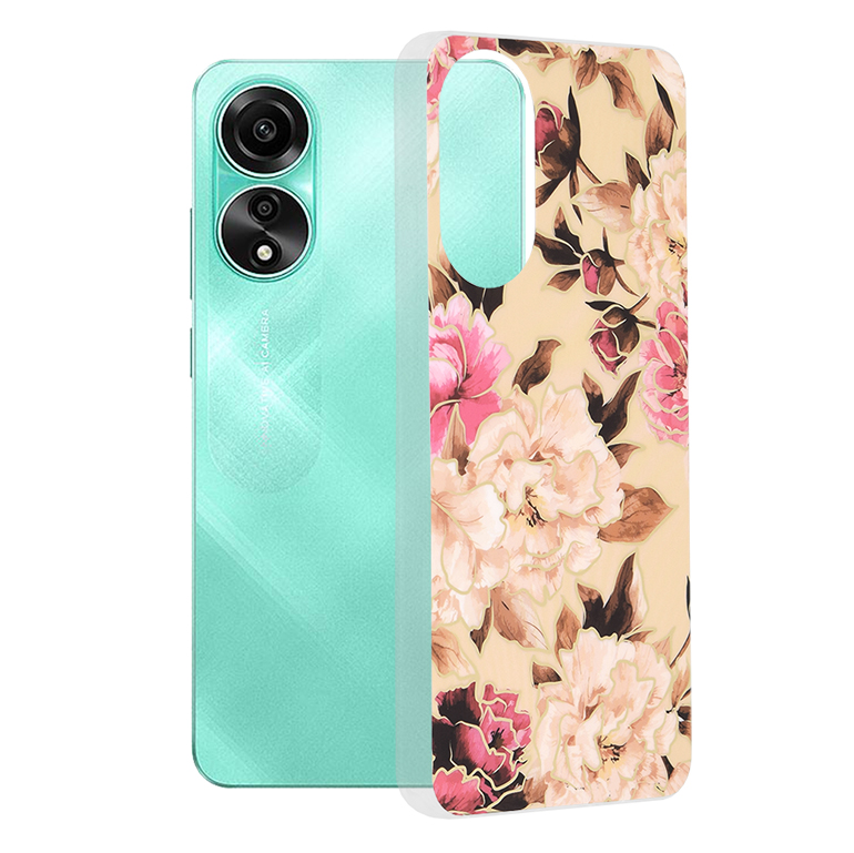 Levně Techsuit Marble Series pouzdro Oppo A78 4G Mary Berry Nude
