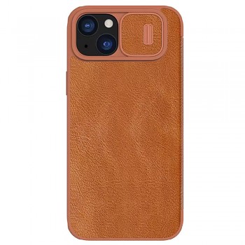 Nillkin Qin Kožené pouzdro iPhone 15 Plus Brown