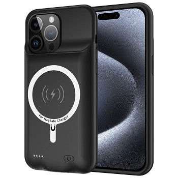 Techsuit Power Pro MagSafe Bateriový kryt iPhone 15 Pro Max Černá