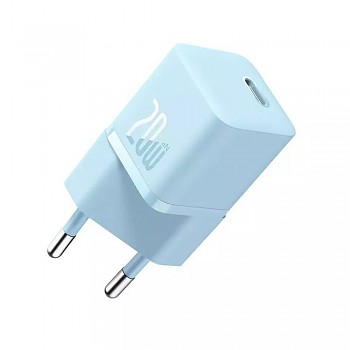 Baseus Nástěnná nabíječka CCGN050103 GaN Rychlonabíjení 20W Modrá