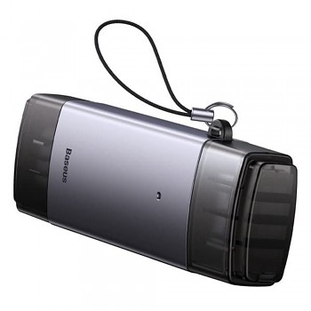 Baseus Čtečka karet Lite Series WKQX060113 USB Type-C 3.0 MicroSD SD šedá