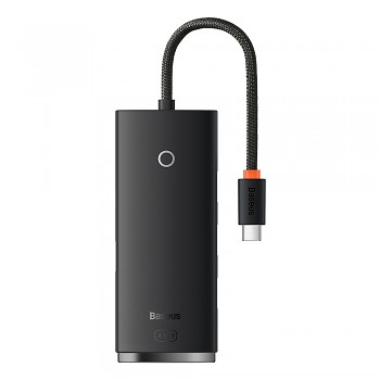 Baseus Hub Lite Series WKQX030301 USB-C 4x USB 3.0 USB-C 0.25m Černý
