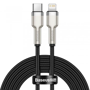 Baseus Datový kabel Cafule Metal Type-C na Lightning 1m Černý