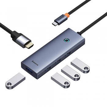 Baseus Dokovací stanice UltraJoy Type-C HDMI 4x USB 4K Space Grey