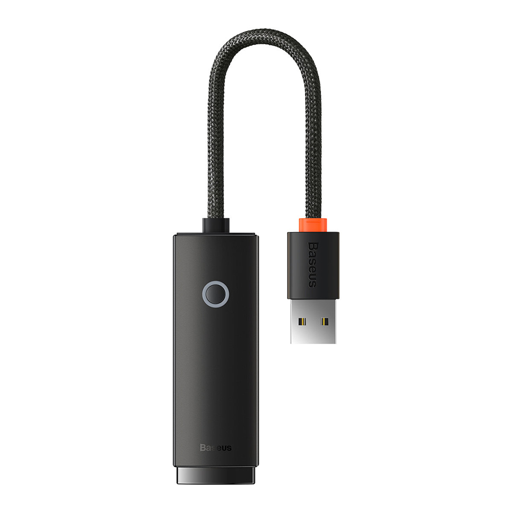 Levně Baseus LAN adaptér WKQX000001 USB na RJ45 LAN 100Mbps černý