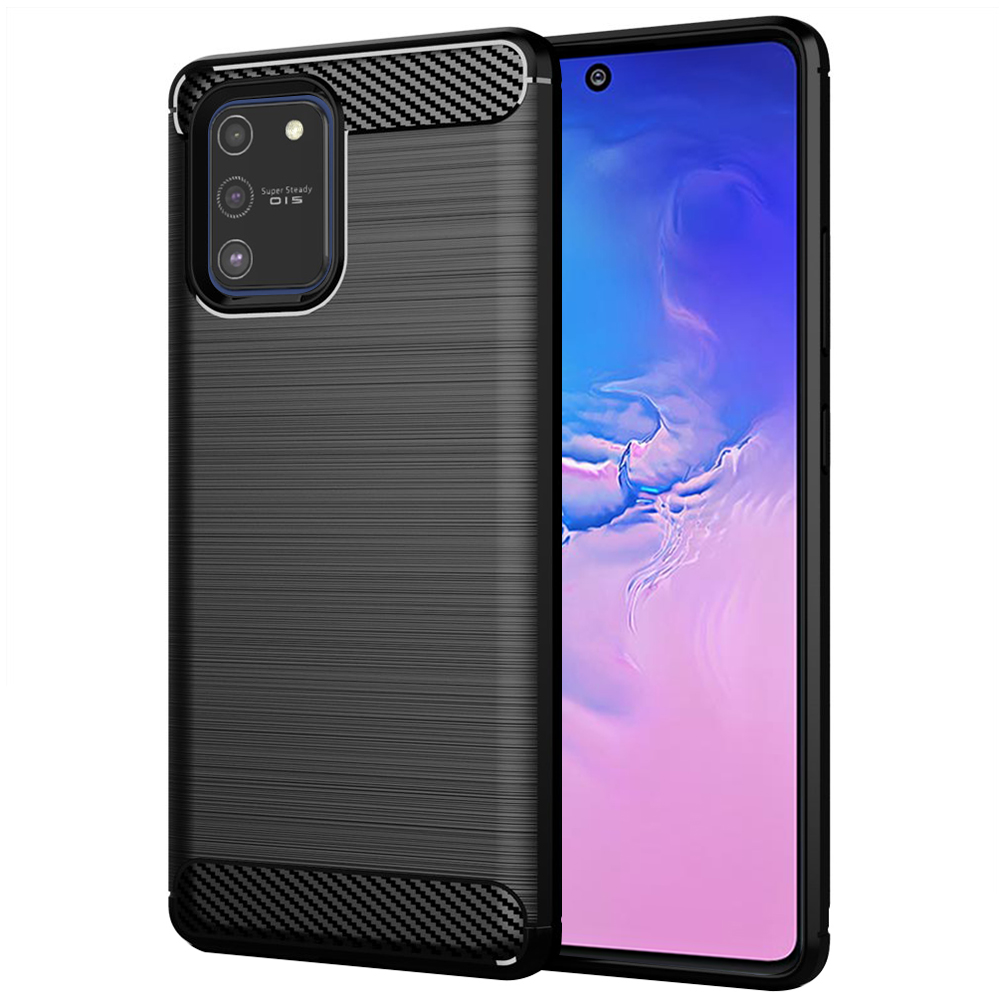 Levně Techsuit Karbon Silikon Samsung Galaxy S10 Lite Černý