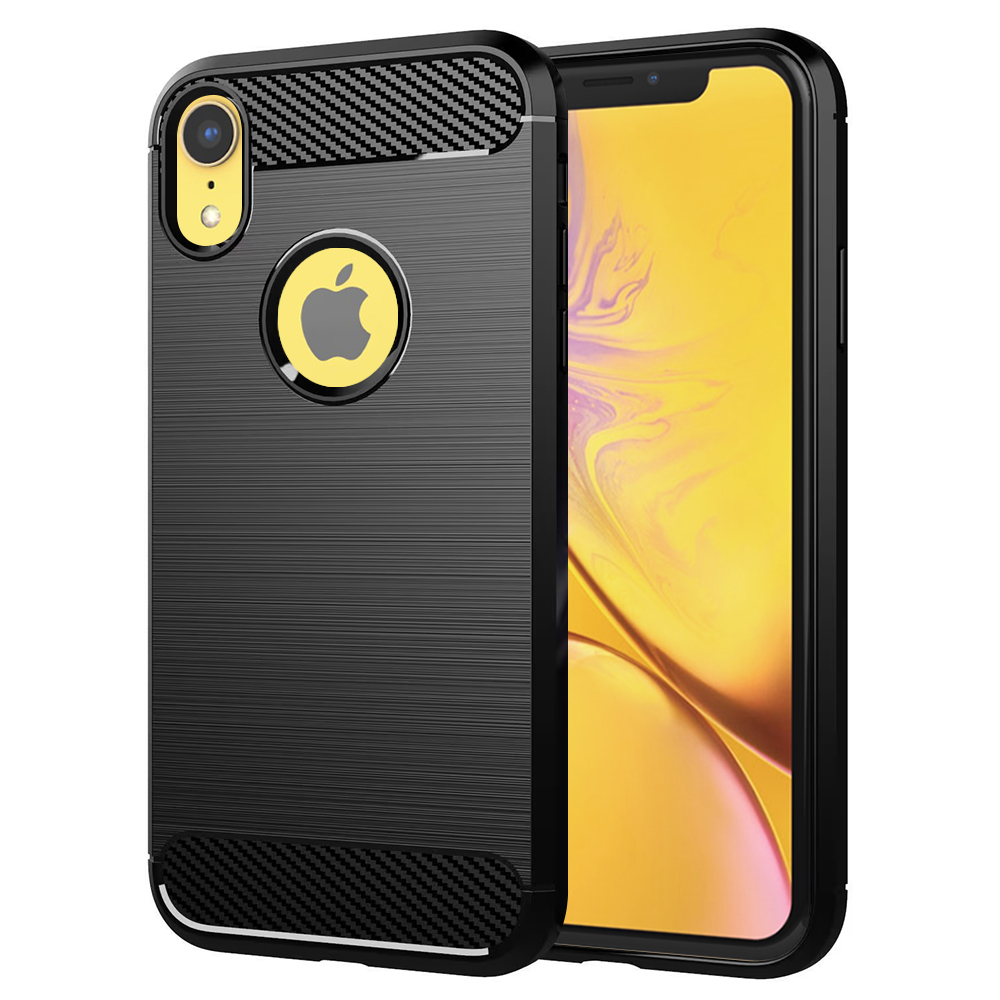 Levně Techsuit Karbon Silikon iPhone XR Černý