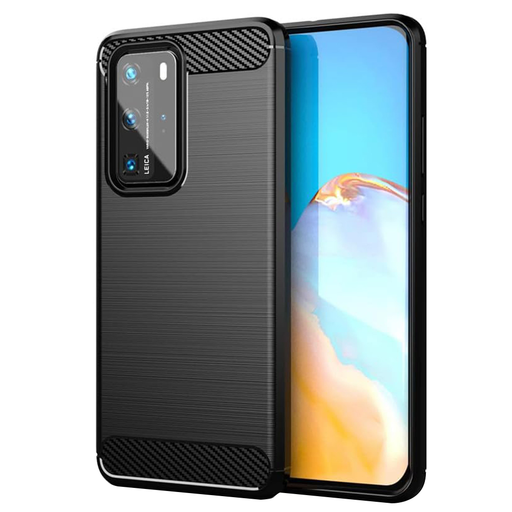 Levně Techsuit Karbon Silikon Huawei P40 Pro Černý