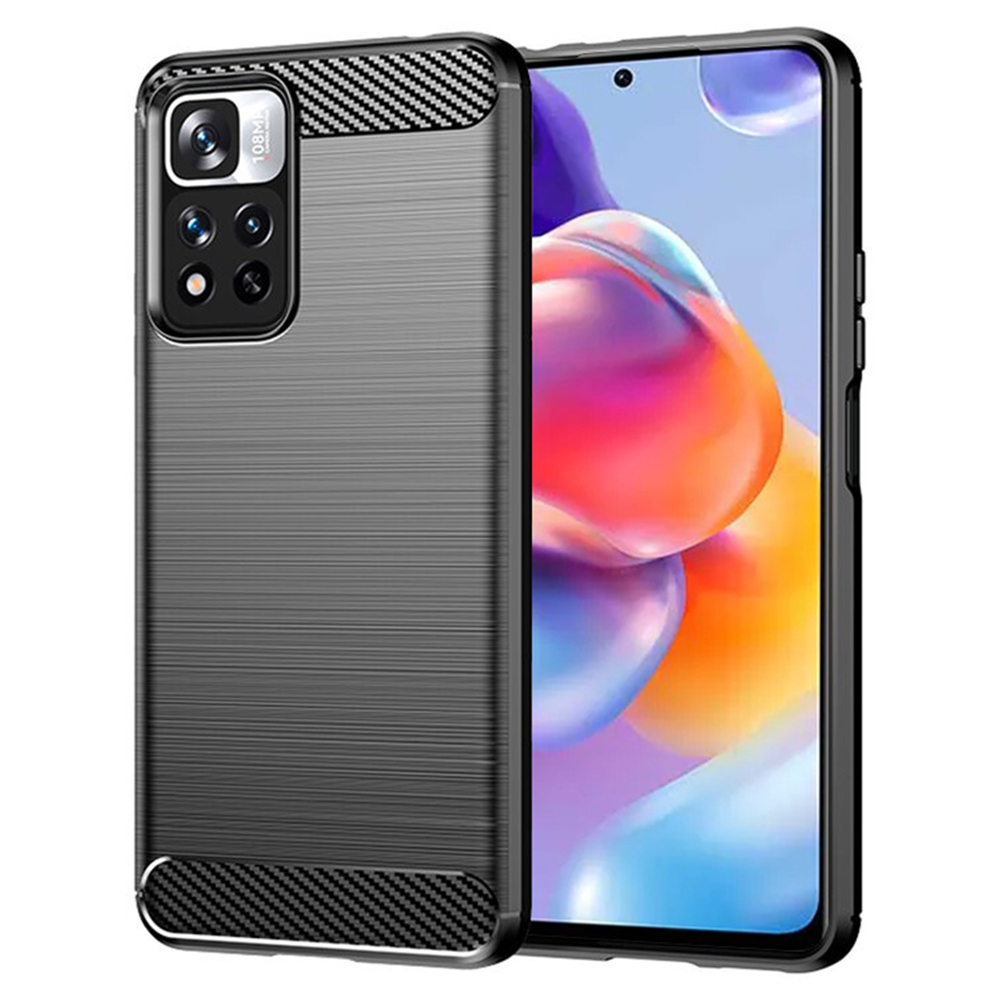Levně Techsuit Karbon Silikon Xiaomi Redmi Note 11 Pro+ 5G Černý