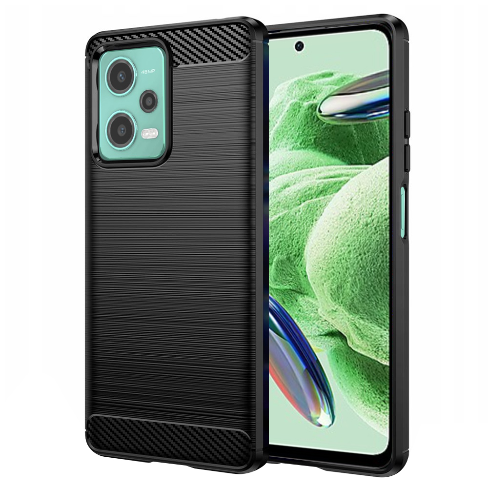 Levně Techsuit Karbon Silikon Xiaomi Redmi Note 12 5G Poco X5 Černá