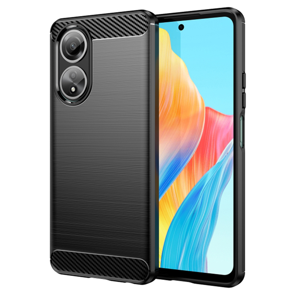 Levně Techsuit Karbon Silikon Oppo A58 4G Černá