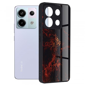 Techsuit Glaze Series Xiaomi Redmi Note 13 Pro 5G Poco X6 Červená mlhovina